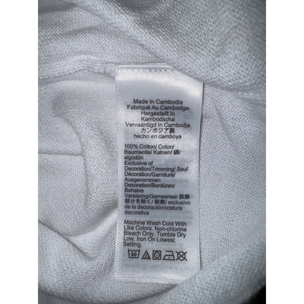 J.Crew Teddie Sweater Womens XL White Green Tennis Love Graphic Cotton NEW - Picture 4 of 4